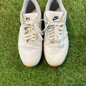Nike Air Max 1 G Rare Golf white Gum black swoosh women size 7,5